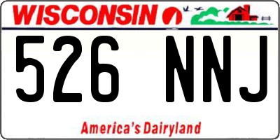 WI license plate 526NNJ