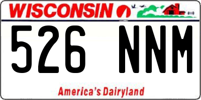 WI license plate 526NNM