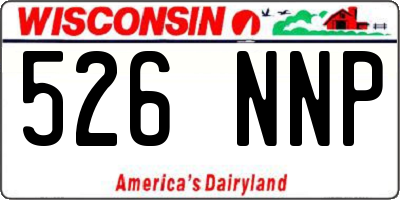 WI license plate 526NNP