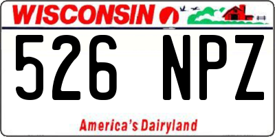 WI license plate 526NPZ