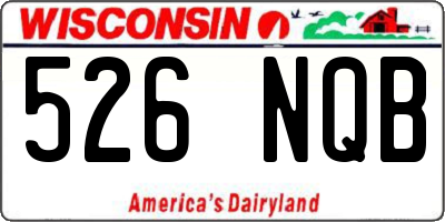 WI license plate 526NQB