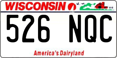 WI license plate 526NQC