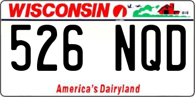 WI license plate 526NQD