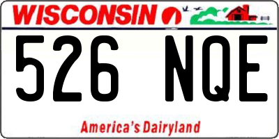 WI license plate 526NQE