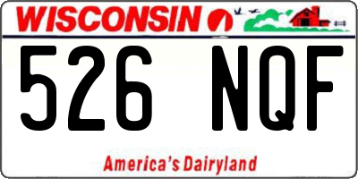 WI license plate 526NQF