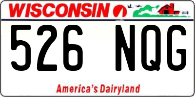 WI license plate 526NQG
