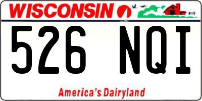 WI license plate 526NQI