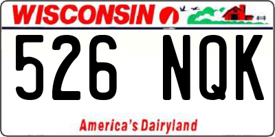 WI license plate 526NQK