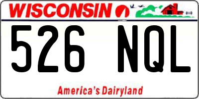 WI license plate 526NQL