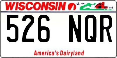 WI license plate 526NQR