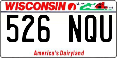 WI license plate 526NQU