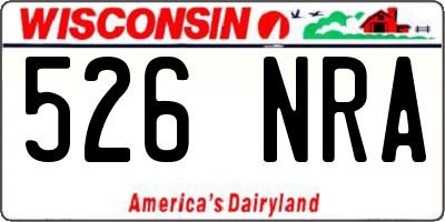 WI license plate 526NRA
