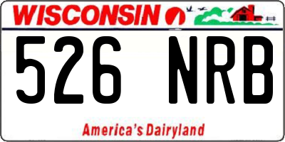 WI license plate 526NRB
