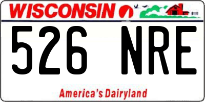 WI license plate 526NRE