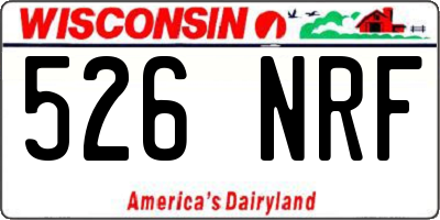 WI license plate 526NRF