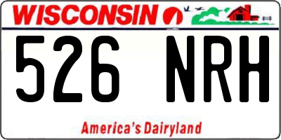 WI license plate 526NRH