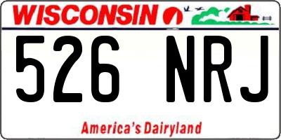 WI license plate 526NRJ