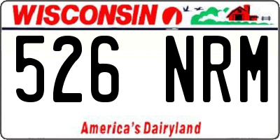 WI license plate 526NRM