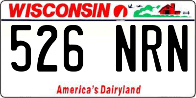 WI license plate 526NRN