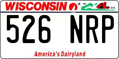 WI license plate 526NRP