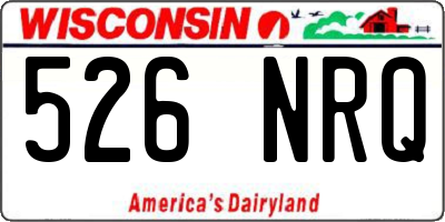 WI license plate 526NRQ
