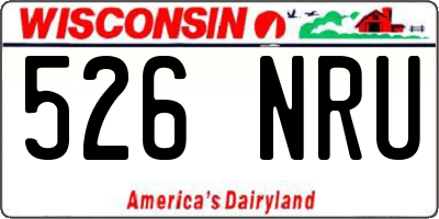 WI license plate 526NRU