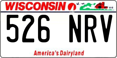 WI license plate 526NRV