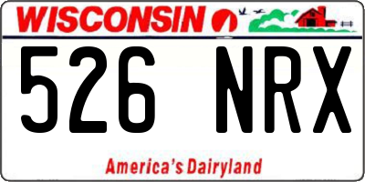 WI license plate 526NRX