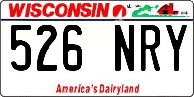 WI license plate 526NRY