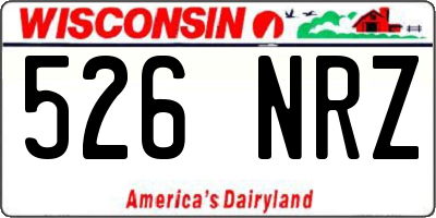 WI license plate 526NRZ