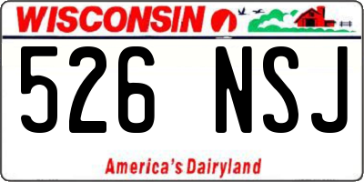 WI license plate 526NSJ