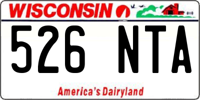 WI license plate 526NTA