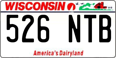 WI license plate 526NTB
