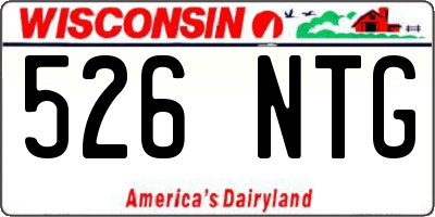 WI license plate 526NTG