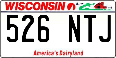 WI license plate 526NTJ