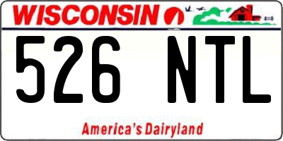 WI license plate 526NTL