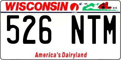 WI license plate 526NTM