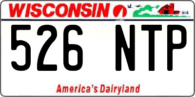 WI license plate 526NTP