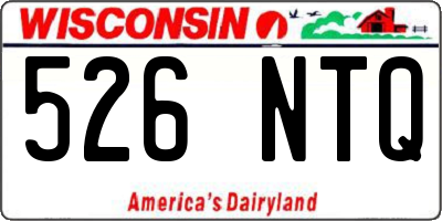WI license plate 526NTQ