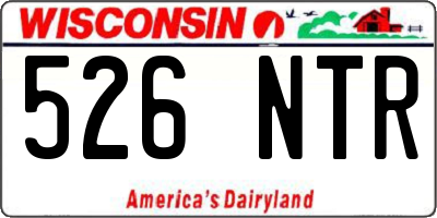 WI license plate 526NTR