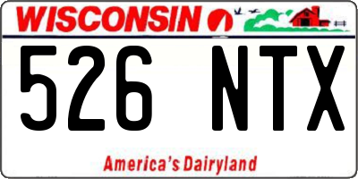WI license plate 526NTX