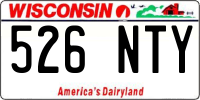 WI license plate 526NTY