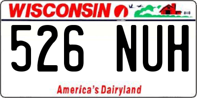 WI license plate 526NUH