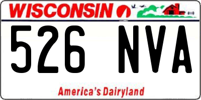 WI license plate 526NVA