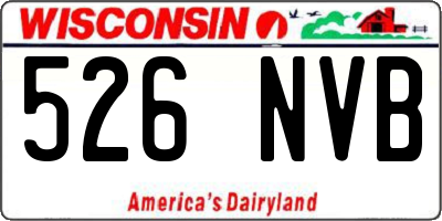 WI license plate 526NVB