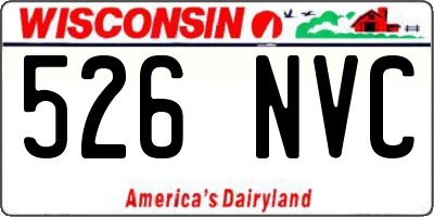 WI license plate 526NVC