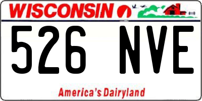 WI license plate 526NVE