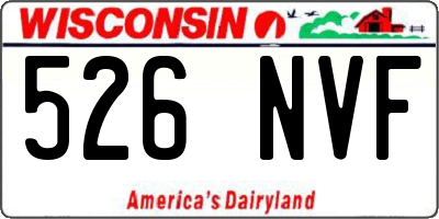 WI license plate 526NVF
