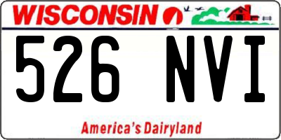 WI license plate 526NVI