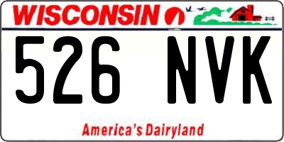 WI license plate 526NVK